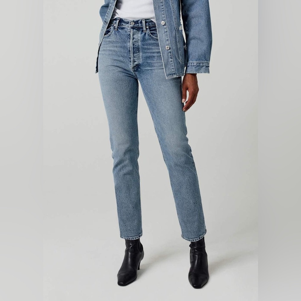 Citizens Sabine Jeans Womens 30 High Rise Straight Button Fly Dresden